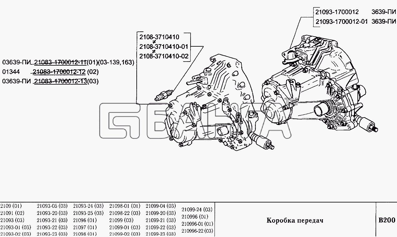 ВАЗ ВАЗ-2109 Схема Коробка передач-75 banga.ua